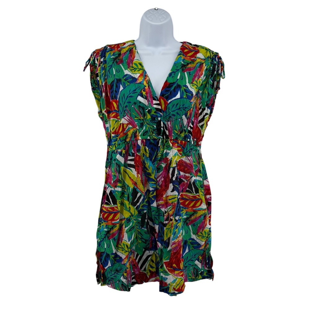 Lauren Ralph Lauren Farrah Cover-Up Dress M Tropical Cotton Resort